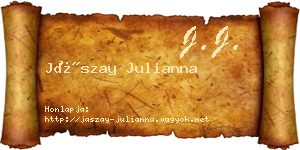 Jászay Julianna névjegykártya